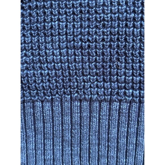 Tommy Bahama Mens Size XL Tuck Knit Shawl Collar Pullover Sweater Blue Cotton - Picture 9 of 9